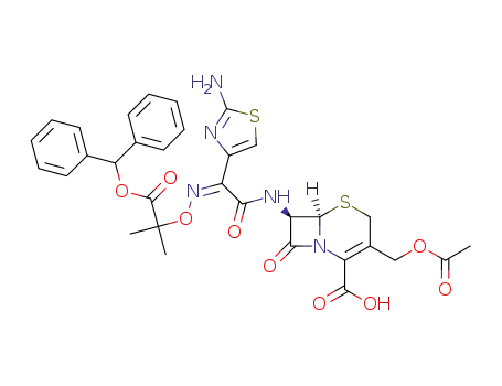 (6R,7R)-3-acetoxymethyl-7-[[2-(2-amino-4-thiazolyl)-(Z)-2-(1-diphenylmethoxycarbonyl-1-methylethoxy)imino]acetamido]-ceph-3-em-4-carboxylic acid