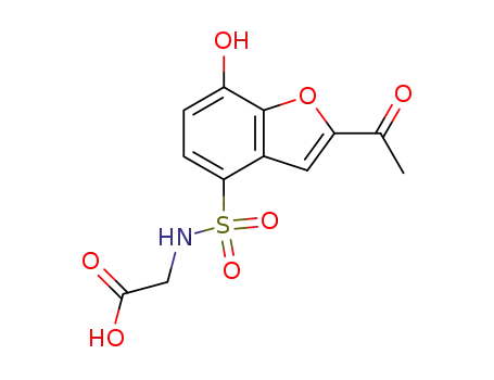 Glycine, N-[(2-acetyl-7-hydroxy-4-benzofuranyl)sulfonyl]-