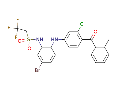 Ethanesulfonamide,
N-[5-bromo-2-[[3-chloro-4-(2-methylbenzoyl)phenyl]amino]phenyl]-2,2,2-
trifluoro-