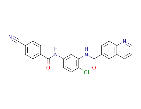 N-[2-chloro-5-(4-cyanobenzamido)phenyl]quinoline-6-carboxamide