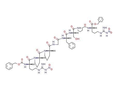 Molecular Structure of 135112-42-4 (Z-Arg(NO<sub>2</sub>)-Pro-Pro-Gly-Phe-Ser-5-Ava-Arg(NO<sub>2</sub>)-OBzl)