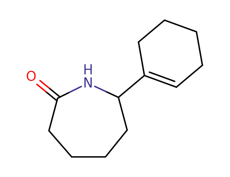 Molecular Structure of 34234-03-2 (2H-Azepin-2-one, 7-(1-cyclohexen-1-yl)hexahydro-)
