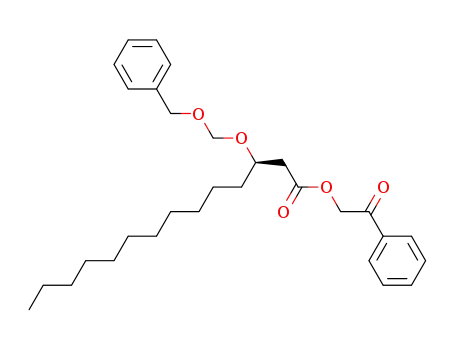 Tetradecanoic acid, 3-[(phenylmethoxy)methoxy]-, 2-oxo-2-phenylethyl
ester, (R)-