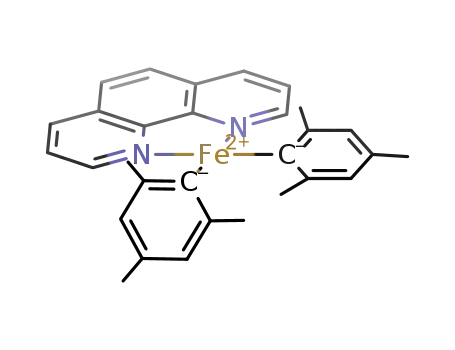 [Fe(C<sub>12</sub>H<sub>8</sub>N<sub>2</sub>)(C<sub>6</sub>H<sub>2</sub>(CH<sub>3</sub>)3)2]