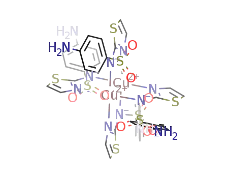 Molecular Structure of 72446-92-5 (Cu<sub>2</sub>(sulfathiazolato)4)