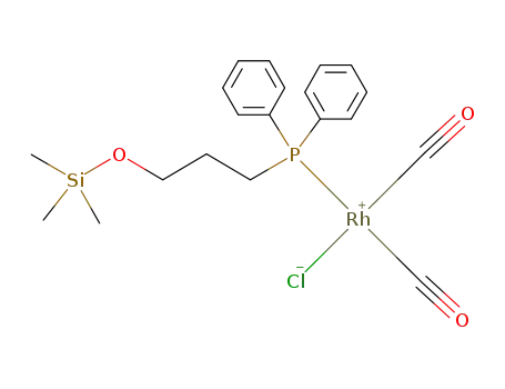 ((CH<sub>3</sub>)3SiO(CH<sub>2</sub>)3P(C<sub>6</sub>H<sub>5</sub>)2)Rh(CO)2(Cl)