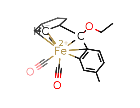 2-4-η(3)-cyclohexadiene(dicarbonyl)[ethoxy(p-CH3C6H4)carbene]iron