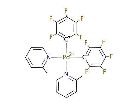 Molecular Structure of 202280-73-7 (cis-[Pd(2-picoline)2(C<sub>6</sub>F<sub>5</sub>)2])
