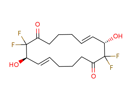 3,11-dioxo-2,2,10,10-tetrafluoro-cyclohexadeca-7E,15E,dien-1R*,9S*-diol