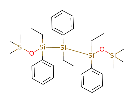1,3-bis(trimethylsiloxy)-1,2,3-triethyl-1,2,3-triphenyl-trisilane