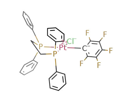 Molecular Structure of 212498-15-2 (cis-[Pt(II)Cl(pentafluorophenyl)(1,2-bis(diphenylphosphino)ethane)])