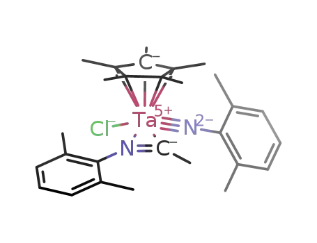(pentamethylcyclopentadienyl)TaCl(N(2,6-Me2C6H3))(η(2)-C(Me)=N(2,6-Me2C6H3))