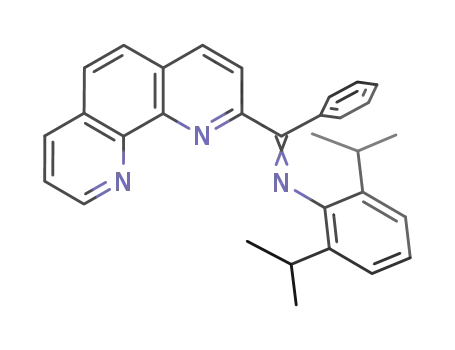 Molecular Structure of 876126-93-1 (Benzenamine,
2,6-bis(1-methylethyl)-N-(1,10-phenanthrolin-2-ylphenylmethylene)-)
