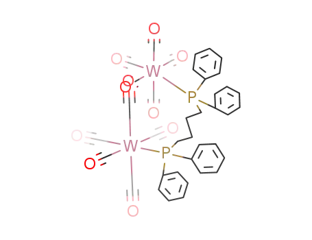 Molecular Structure of 120950-72-3 ({W(CO)5}2(P(C<sub>6</sub>H<sub>5</sub>)2(CH<sub>2</sub>)4P(C<sub>6</sub>H<sub>5</sub>)2))