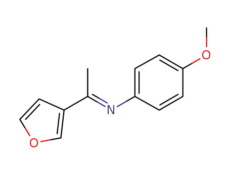 Molecular Structure of 1170699-80-5 ((E)-N-[1-(furan-3-yl)ethylidene]-4-methoxyaniline)