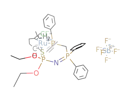 [Ru(η3:η3-C10H16)Cl(κ2-P,S-Ph2PCH2P(=NP(=S)(OEt)2)Ph2)][SbF6]
