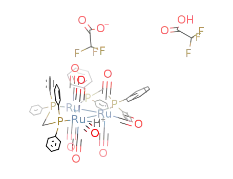 [Ru3(μ-bis(diphenylphosphino)methane)2(CO)8(μ-H)(O2CCF3)*HOCCF3]