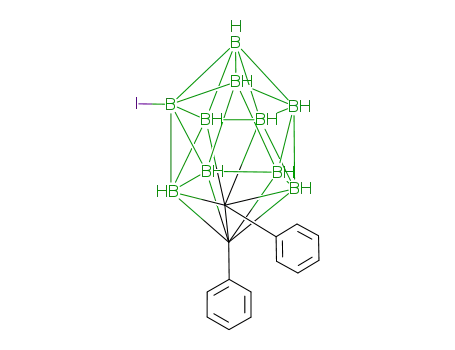 Molecular Structure of 67653-42-3 (1,2-diphenyl-9-iodo-1,2-closo-dodecacarborane)
