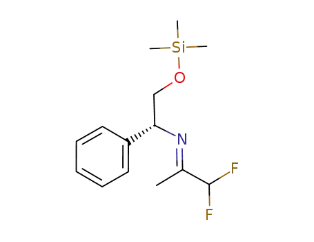 Molecular Structure of 1018434-46-2 ((E)-2,2-difluoro-1-methylethylidene((1R)-2-trimethylsilyloxy-1-phenylethyl)amine)