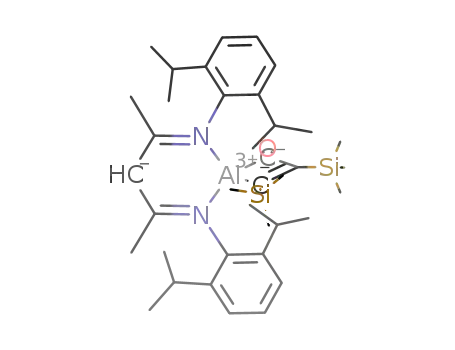 HC[(CMe)(N(2,6-iPr<sub>2</sub>C<sub>6</sub>H<sub>3</sub>))2 aluminium (C<sub>3</sub>O(SiMe<sub>3</sub>)2)