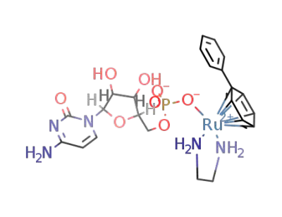 (C<sub>6</sub>H<sub>5</sub>C<sub>6</sub>H<sub>5</sub>)Ru(H<sub>2</sub>NCH<sub>2</sub>CH<sub>2</sub>NH<sub>2</sub>)OPO<sub>3</sub>CH<sub>2</sub>C<sub>4</sub>H<sub>4</sub>O(OH)2C<sub>4</sub>H<sub>2</sub>N<sub>2</sub>(NH<sub>2</sub>)(O)