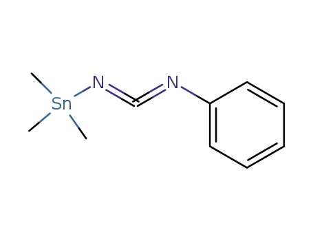 Molecular Structure of 65332-17-4 (Stannanamine, 1,1,1-trimethyl-N-(phenylcarbonimidoyl)-)