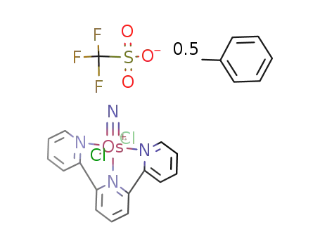 Molecular Structure of 136576-14-2 ({osmiumnitrido(chloro)2(η3-2,2':6',2''-terpyridine)}triflate*0.5toluene)