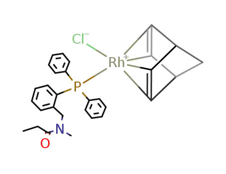 Rh(2,5-norbornadiene)(N-methyl-N-propionyl-2-(diphenylphosphino)benzylamine)Cl