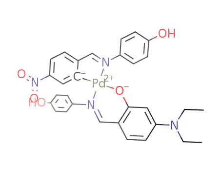 Pd(HOC<sub>6</sub>H<sub>4</sub>NCHC<sub>6</sub>H<sub>3</sub>NO<sub>2</sub>)(HOC<sub>6</sub>H<sub>4</sub>NCHC<sub>6</sub>H<sub>3</sub>ON(CH<sub>2</sub>CH<sub>3</sub>)2)