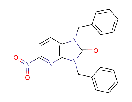 Molecular Structure of 1073560-80-1 (1,3-dibenzyl-5-nitro-2,3-dihydro-1H-imidazo[4,5-b]pyridin-2-one)