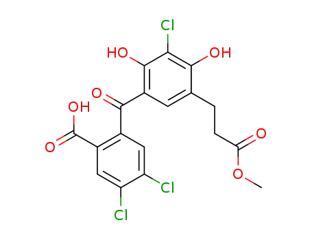 4,5-dichloro-2-[3-chloro-2,4-dihydroxy-5-(3-methoxy-3-oxopropyl)benzoyl]benzoic acid
