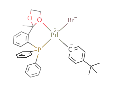 (2-(2-diphenylphosphinophenyl)-2-methyl-1,3-dioxolane)Pd(4-(t)Bu-C<sub>6</sub>H<sub>4</sub>)(Br)