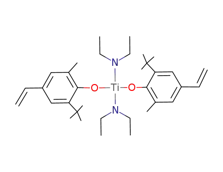 (p-vinyl-2-tert-butyl-6-methylphenyl-O)2Ti(NEt<sub>2</sub>)2