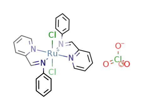 RuCl<sub>2</sub>(C<sub>5</sub>H<sub>4</sub>NCHNC<sub>6</sub>H<sub>5</sub>)2<sup>(1+)</sup>*ClO<sub>4</sub><sup>(1-)</sup>={RuCl<sub>2</sub>(C<sub>5</sub>H<sub>4</sub>NCHNC<sub>6</sub>H<sub>5</sub>)2}ClO<sub>4</sub>