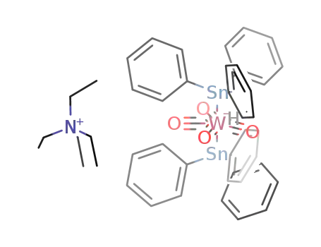Molecular Structure of 86129-05-7 ([Et<sub>4</sub>N][H(Ph<sub>3</sub>Sn)2W(CO)4])
