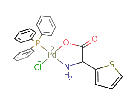 Molecular Structure of 416879-89-5 ((Ph3P)PdCl(η(2)-N,O-NH2CH(2-thienyl)COO))
