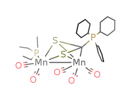 {{Mn<sub>2</sub>(CO)5(S<sub>2</sub>CP(C<sub>6</sub>H<sub>11</sub>)3)}P(C<sub>2</sub>H<sub>5</sub>)3}