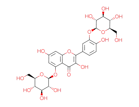 Molecular Structure of 1021297-98-2 (quercetin 5,3'-di-O-β-D-glucopyranoside)