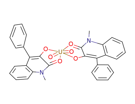 UO<sub>2</sub>(C<sub>9</sub>H<sub>4</sub>NO<sub>2</sub>(C<sub>6</sub>H<sub>5</sub>)(CH<sub>3</sub>))2