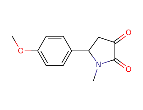 Molecular Structure of 1144505-43-0 (5-(4-methoxyphenyl)-1-methylpyrrolidine-2,3-dione)