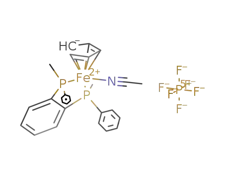 (R(*),R(*))-(+/-)-(acetonitrile)(η(5)-cyclopentadienyl)[1,2-phenylenebis(methylphenylphosphine)]iron(II) hexafluorophosphate