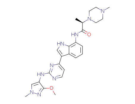 (2R)-N-(3-{2-[(3-methoxy-1-methyl-1H-pyrazol-4-yl)amino]pyrimidin-4-yl}-1H-indol-7-yl)-2-(4-methylpiperazin-1-yl)propanamide