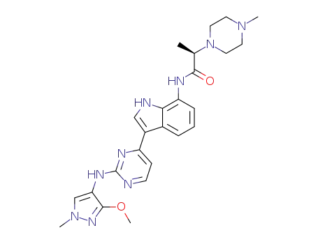 (2R)-N-(3-{2-[(3-methoxy-1-methyl-1H-pyrazol-4-yl)amino]pyrimidin-4-yl}-1H-indol-7-yl)-2-(4-methylpiperazin-1-yl)propanamide