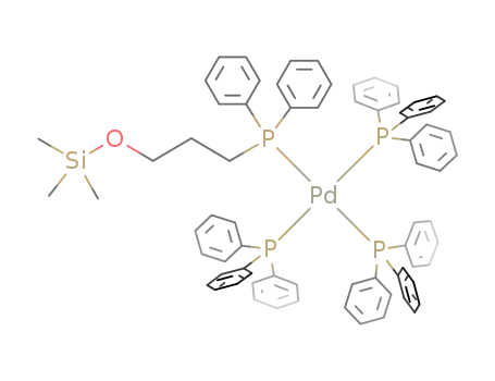 ((CH<sub>3</sub>)3SiO(CH<sub>2</sub>)3P(C<sub>6</sub>H<sub>5</sub>)2)Pd(P(C<sub>6</sub>H<sub>5</sub>)3)3
