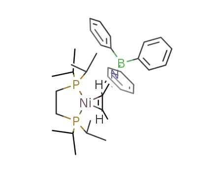 (1,2-bis(diisopropylphosphino)ethane)Ni(η2-C=C-crotononitrile-BPh3)