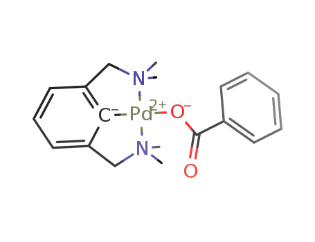 Molecular Structure of 797057-61-5 (benzoato(2,6-bis(dimethylaminomethyl)phenyl-N,C,N)palladium(II))