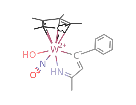 Molecular Structure of 188759-75-3 (((CH3)5C5)W(NO)(OH)(η(2)-HN=C(Me)CH=CPh))