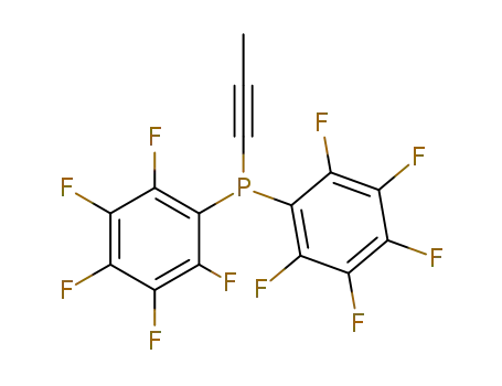Molecular Structure of 33730-52-8 (Bis(pentafluorophenyl)-1-propynylphosphine)
