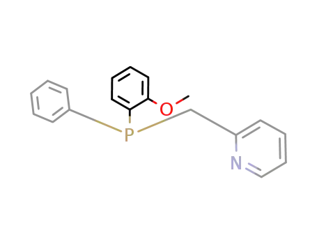 Molecular Structure of 189273-80-1 (Pyridine, 2-[[(S)-(2-methoxyphenyl)phenylphosphino]methyl]-)