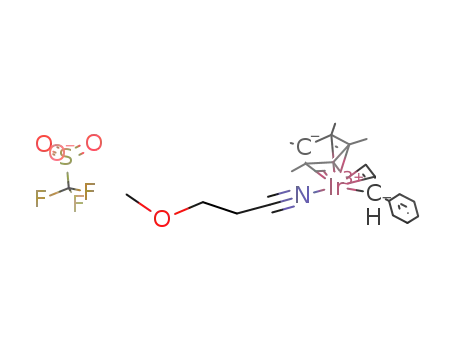 Molecular Structure of 299410-01-8 ([(C5(CH3)5)Ir(η3-CH2CHCHC6H5)(NCCH2CH2OCH3)](OSO2CF3))